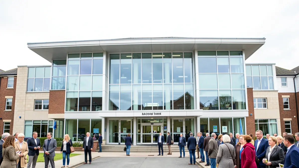 Generic image of a modern town hall building facade.