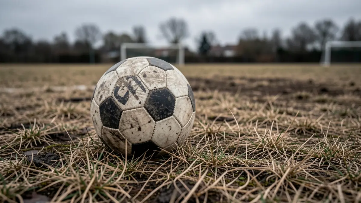 Generic image of a football pitch with dry, sparse grass and dead patches.