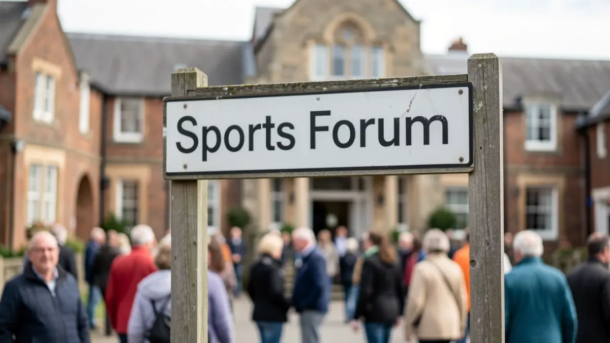 Signpost for Sports Forum at Brightlingsea Town Council.