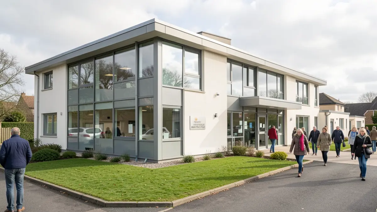 Exterior of the newly extended and refurbished Bungay Medical Practice.