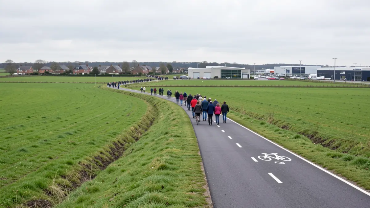 A new cycle path in the Cambridgeshire countryside, connecting communities and employment sites.