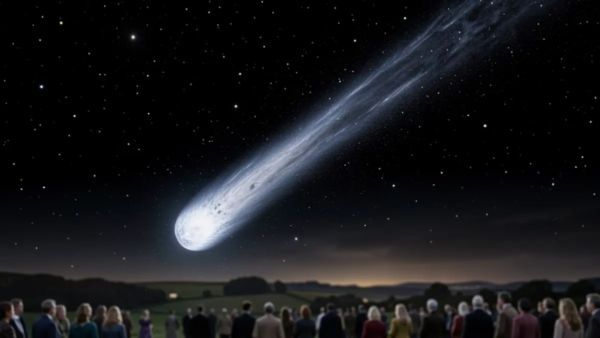 Generic image of a comet in the night sky.