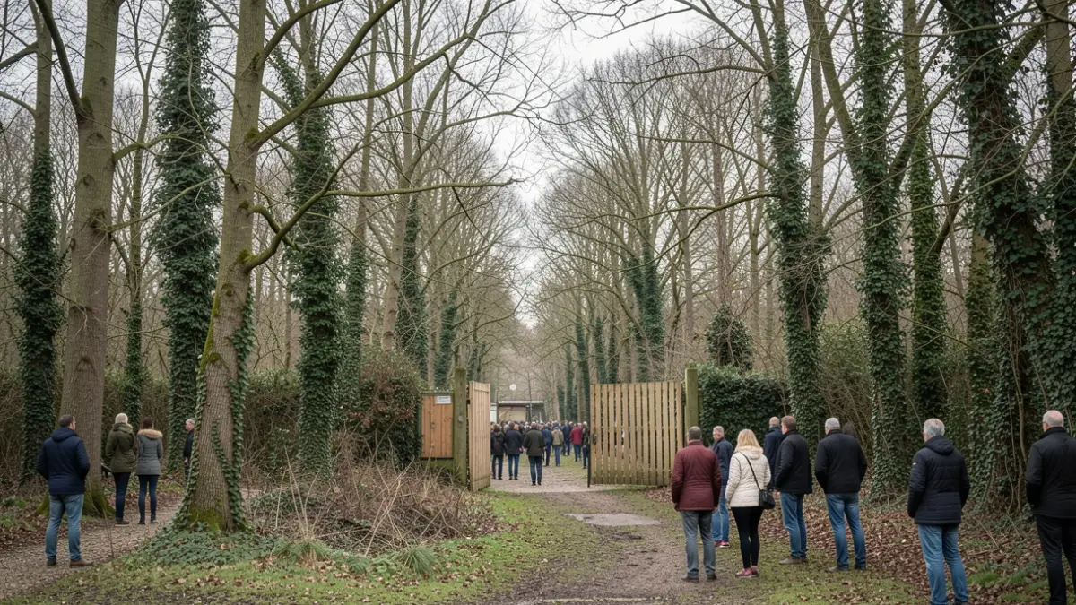 Generic image of unauthorised development in protected woodland.