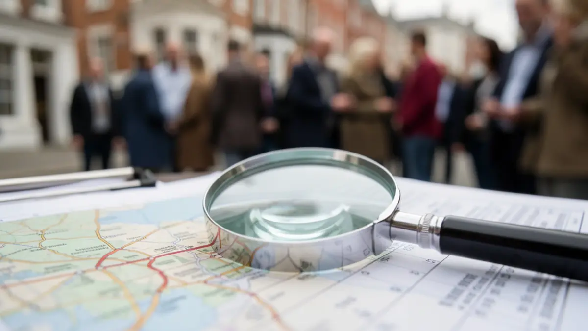 Generic image of a planning document being examined.