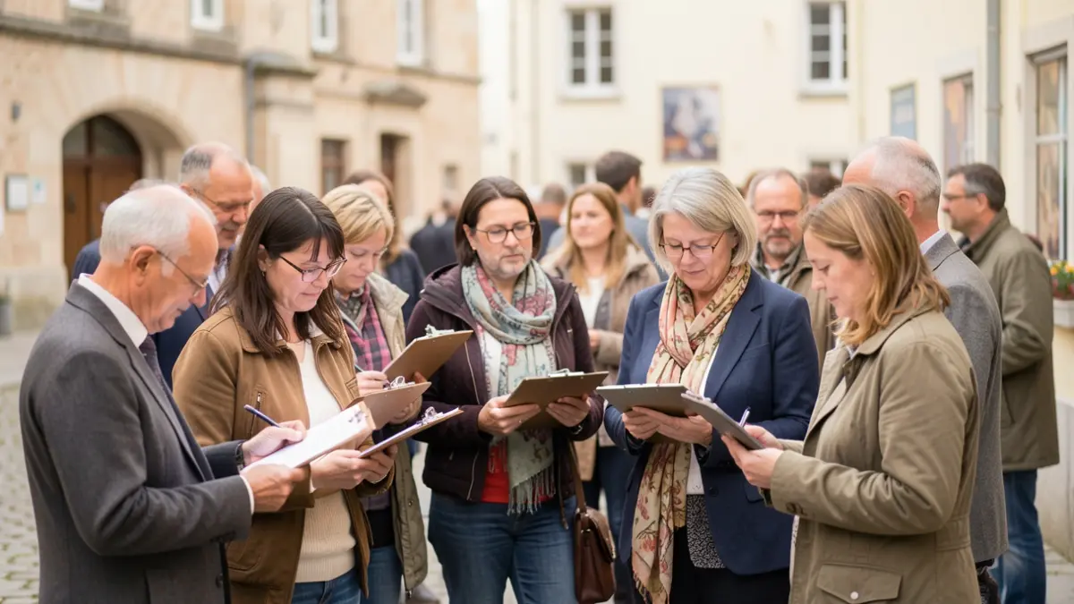 Generic image of people participating in a community survey.