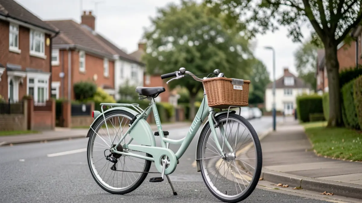 Generic image of a bicycle hire scheme in a town.