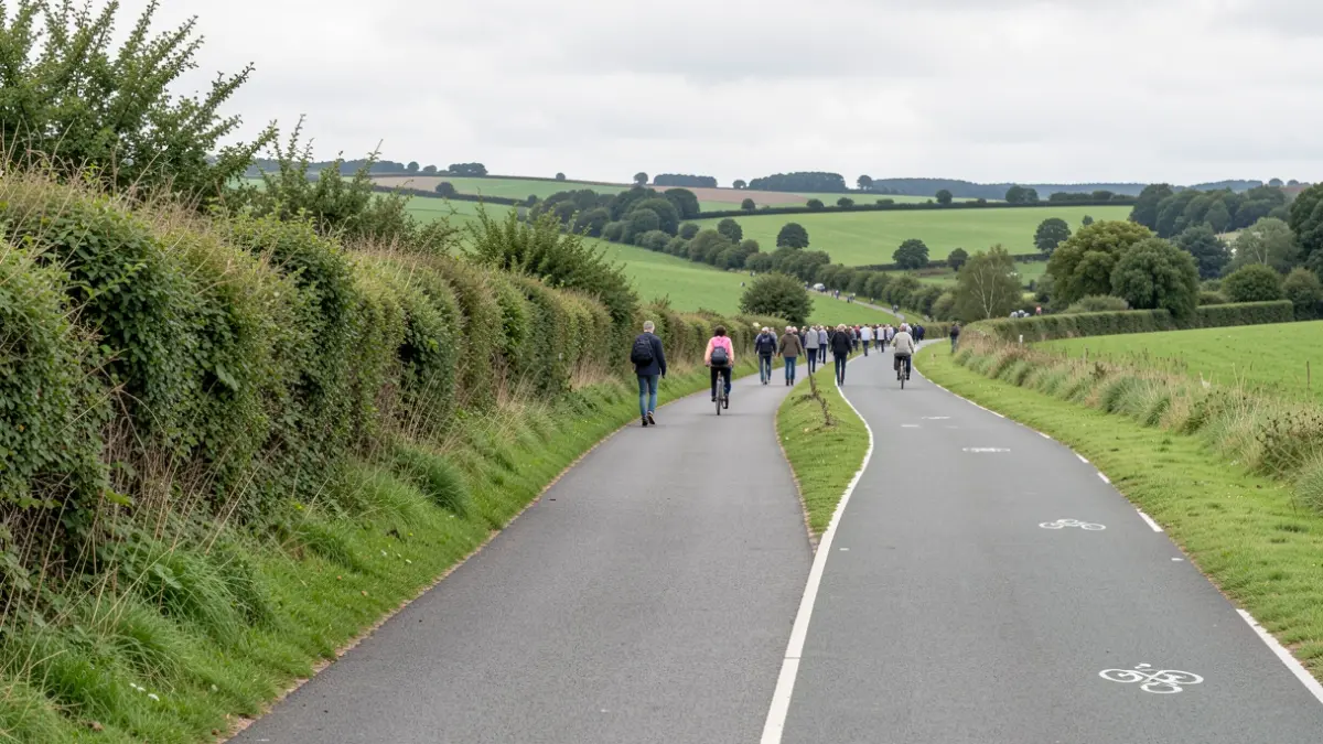 Generic image of a country park path with improved sections and natural vegetation.