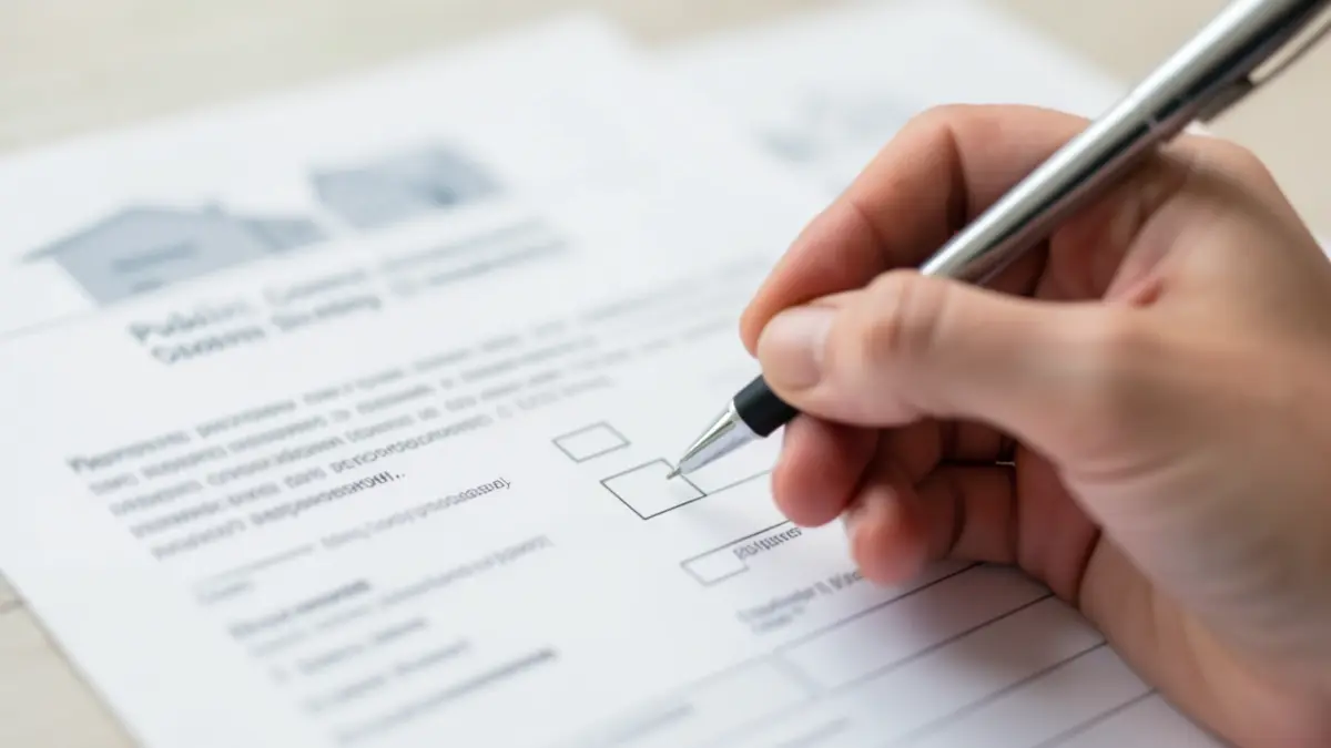 Generic image of a hand marking a checkbox on a consultation form.