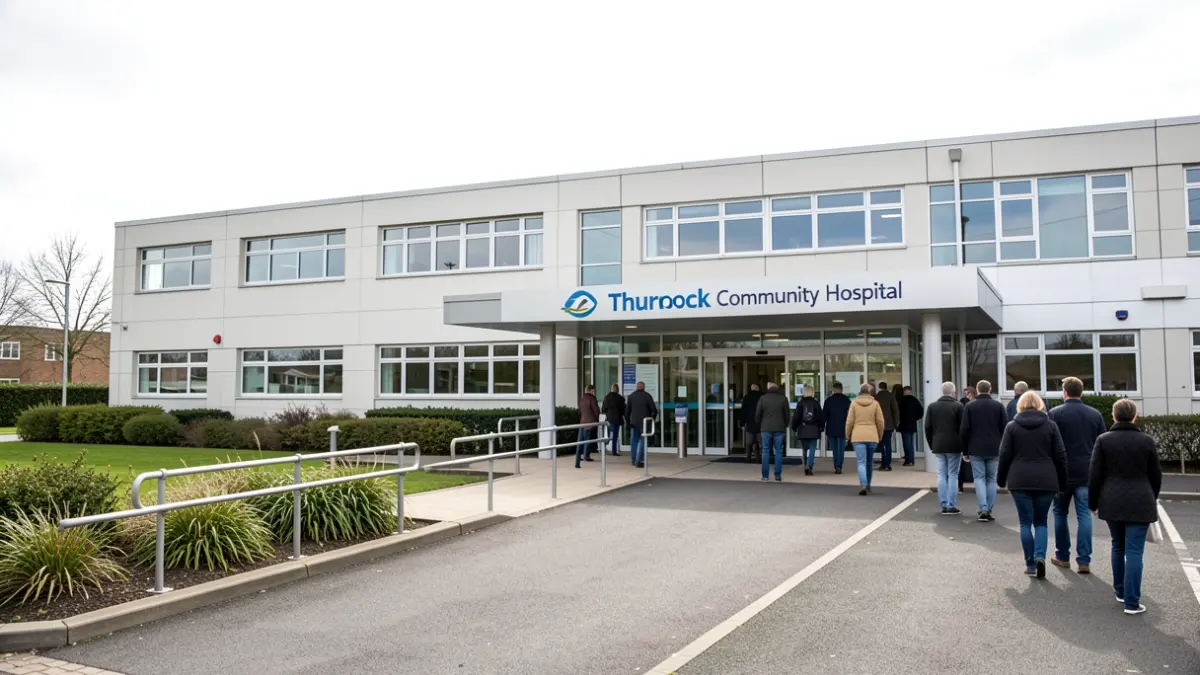 Exterior of Thurrock Community Hospital
