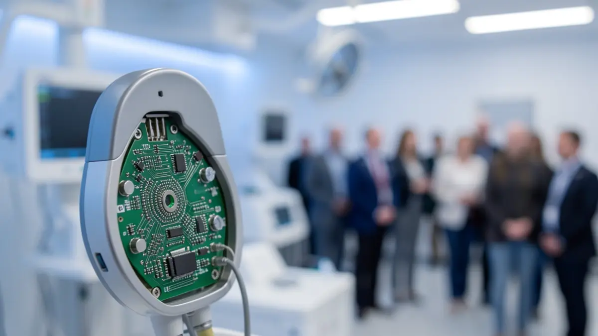 Generic image of a close-up of a cardiac pacemaker device with visible circuitry.