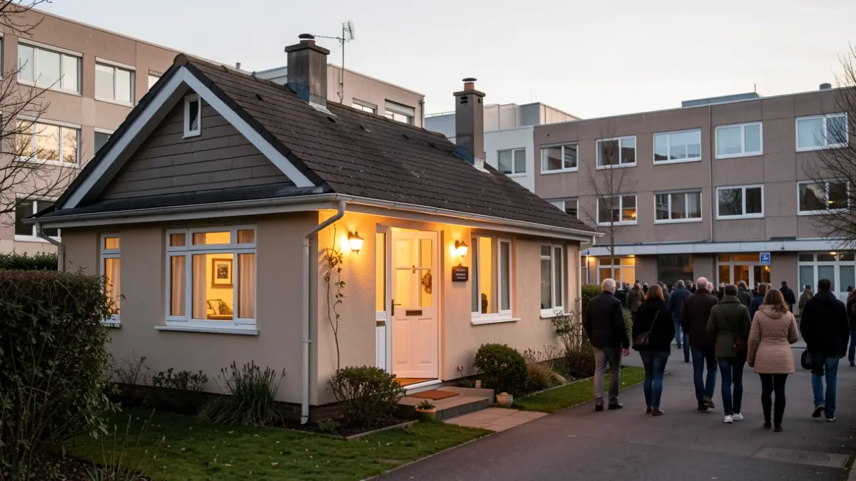 Exterior of Polly's Pad, a refurbished bungalow offering comfort to families with children in hospital.