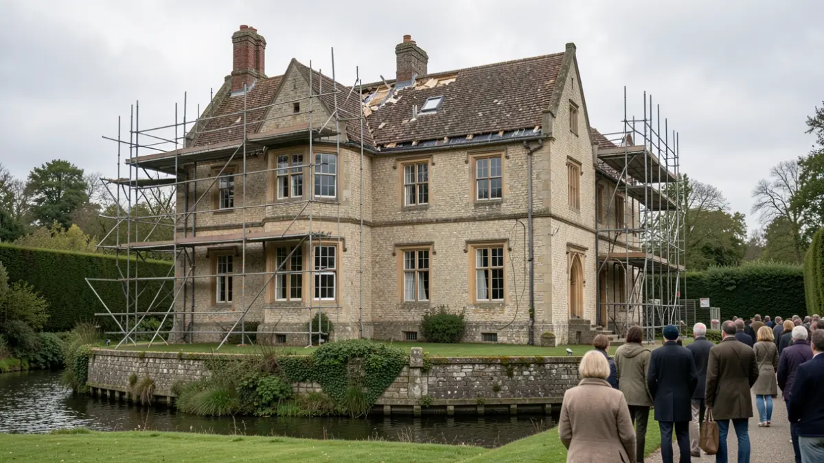 Generic image of a historic building undergoing renovation work.