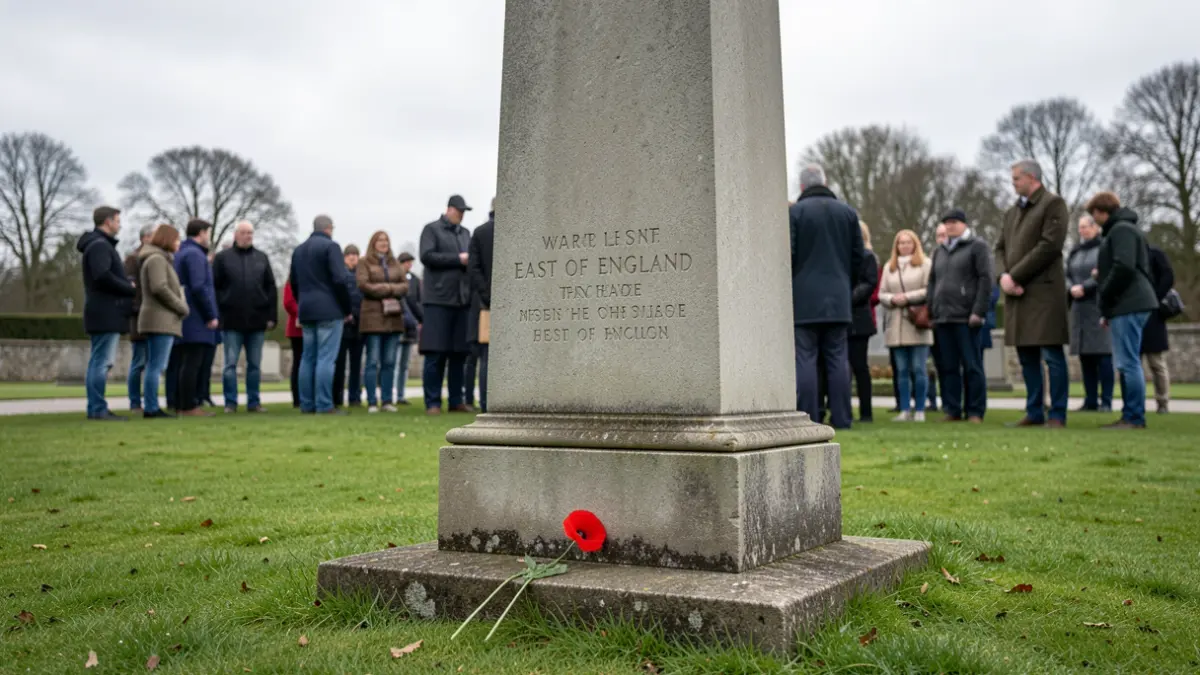 Generic image of a war memorial with a poppy.